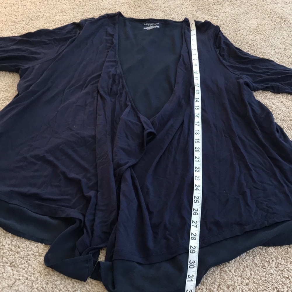LANE BRYANT Bryant Size 18/20 navy open cardigan - Picture 5 of 6